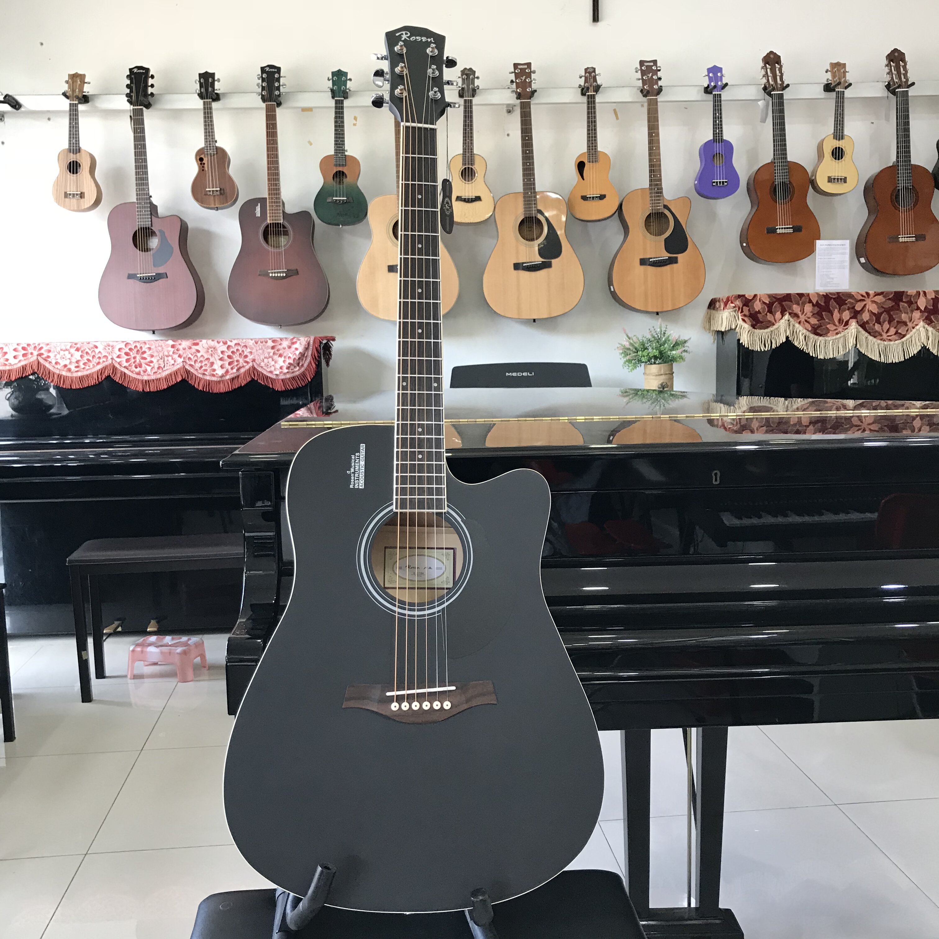 Guitar Acoustic Rosen G11 BK Đen Mờ-TT Ngọc Hưng Phát- Biên Hòa