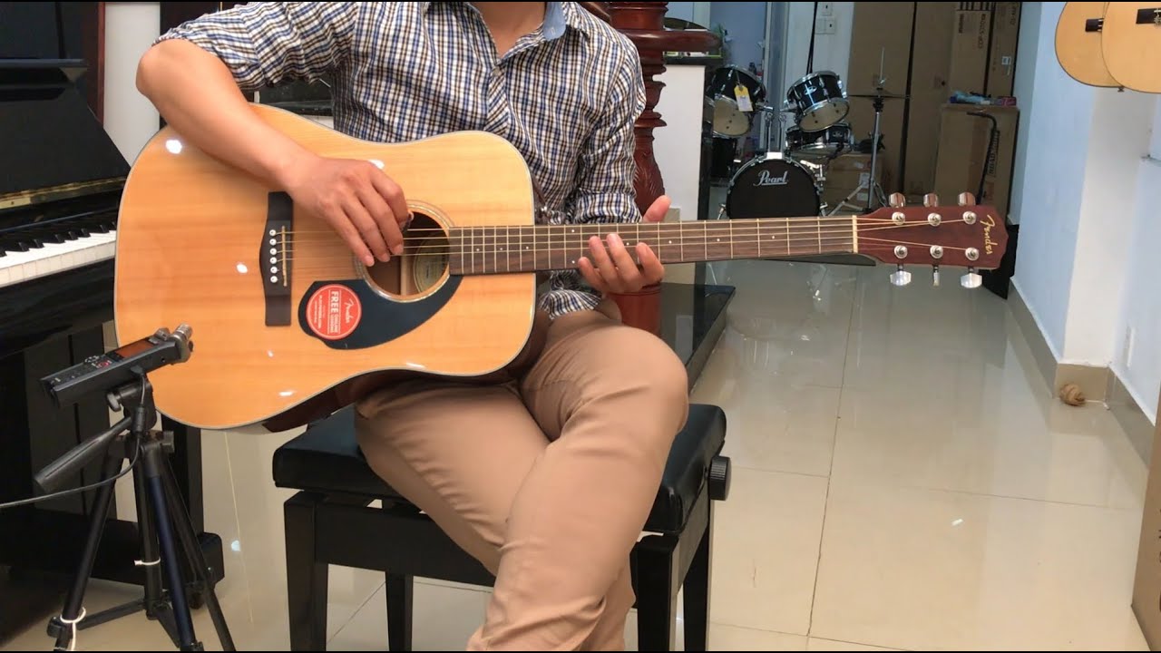 Review đàn guitar Fender CD60S NAT | Bán Fender CD60S NAT - YouTube